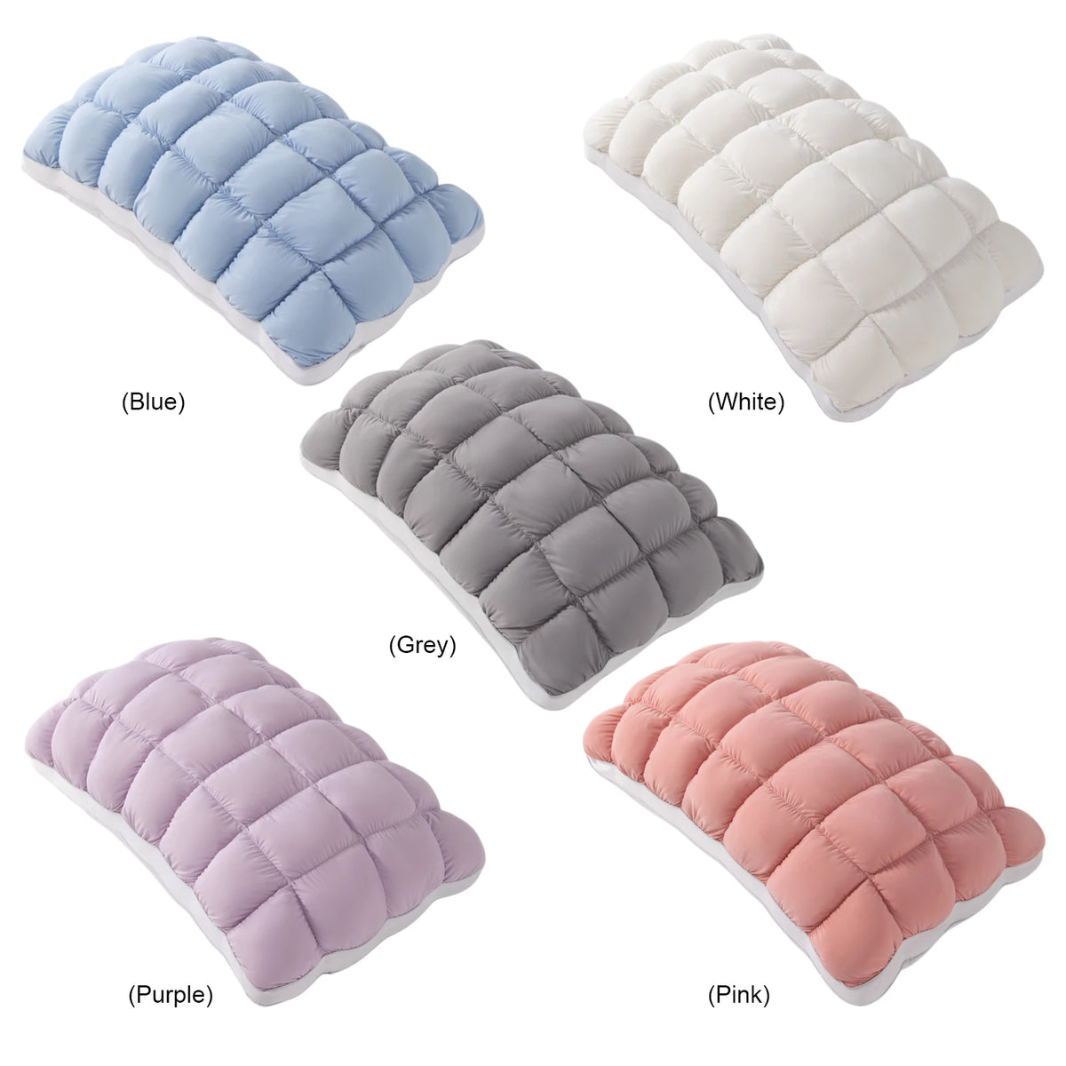 Cooling Bread Shape Pillow High Resilience Polyester Fiber Cervical Support Side Sleep Pillow